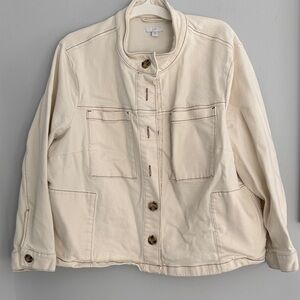 J. Jill Off-White Utility Jacket